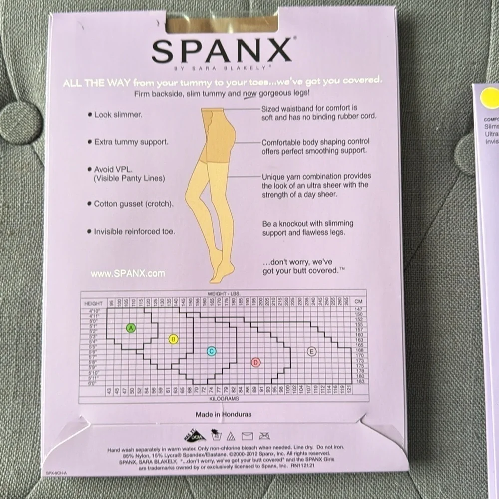 New Spanx All the Way full length pantyhose size D nude